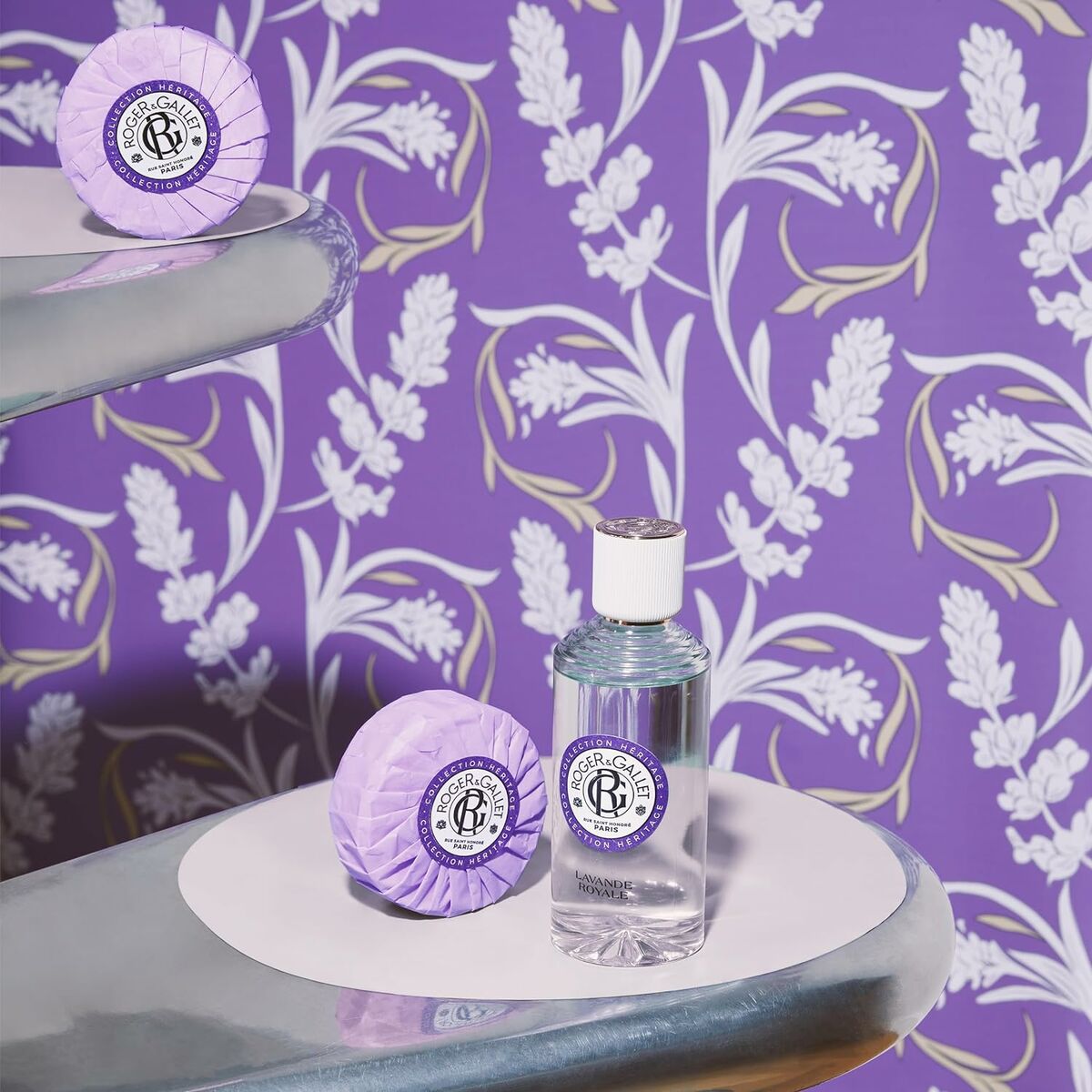 Sæbekage Roger & Gallet Lavande Royale 100 g produktemballage