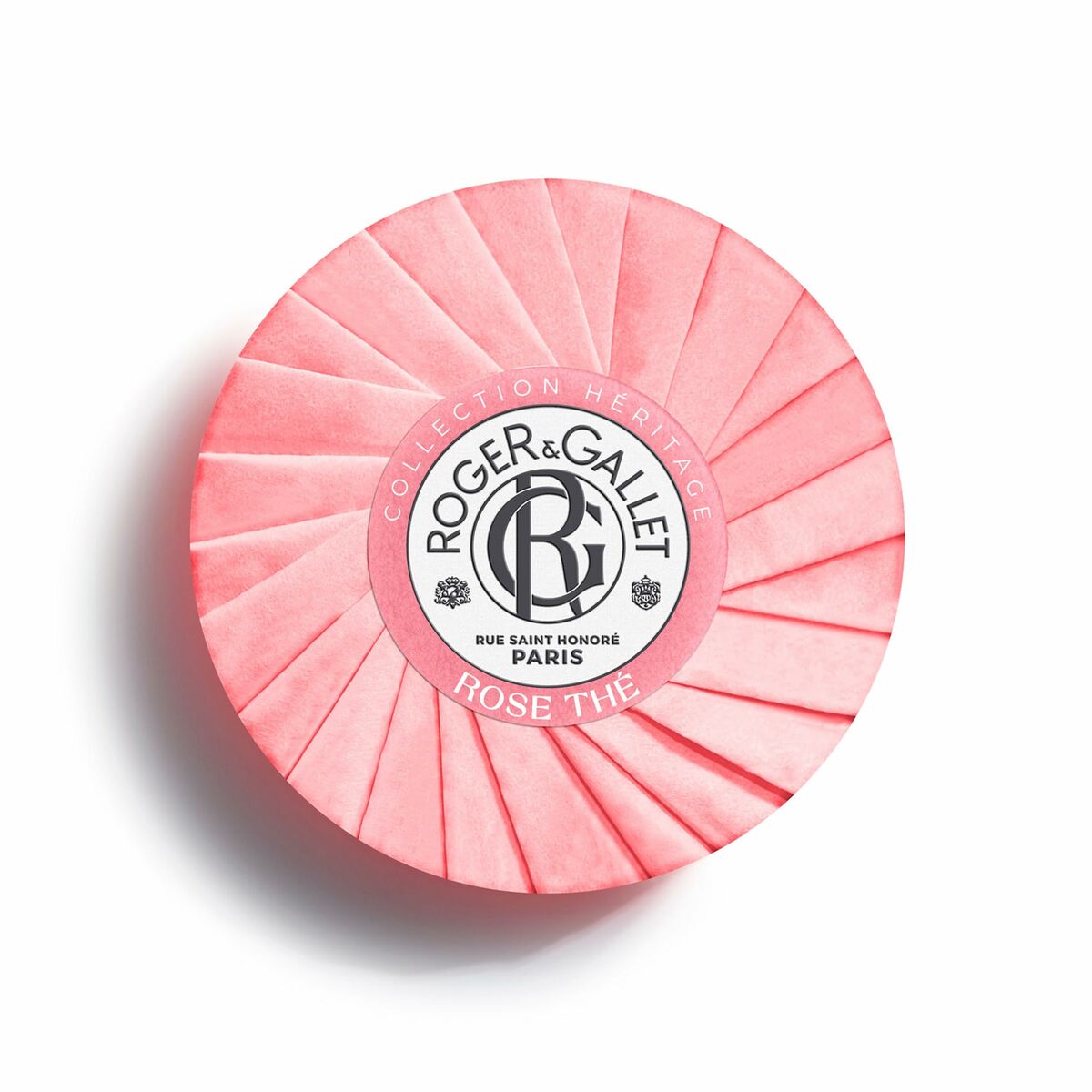 Sæbekage Roger & Gallet Rose Thé 100 g produktemballage