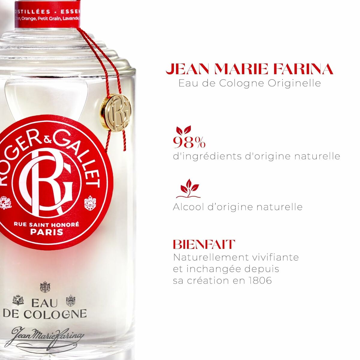 Unisex parfume Roger & Gallet JEAN-MARIE FARINA Jean Marie Farina EDC 500 ml produktemballage