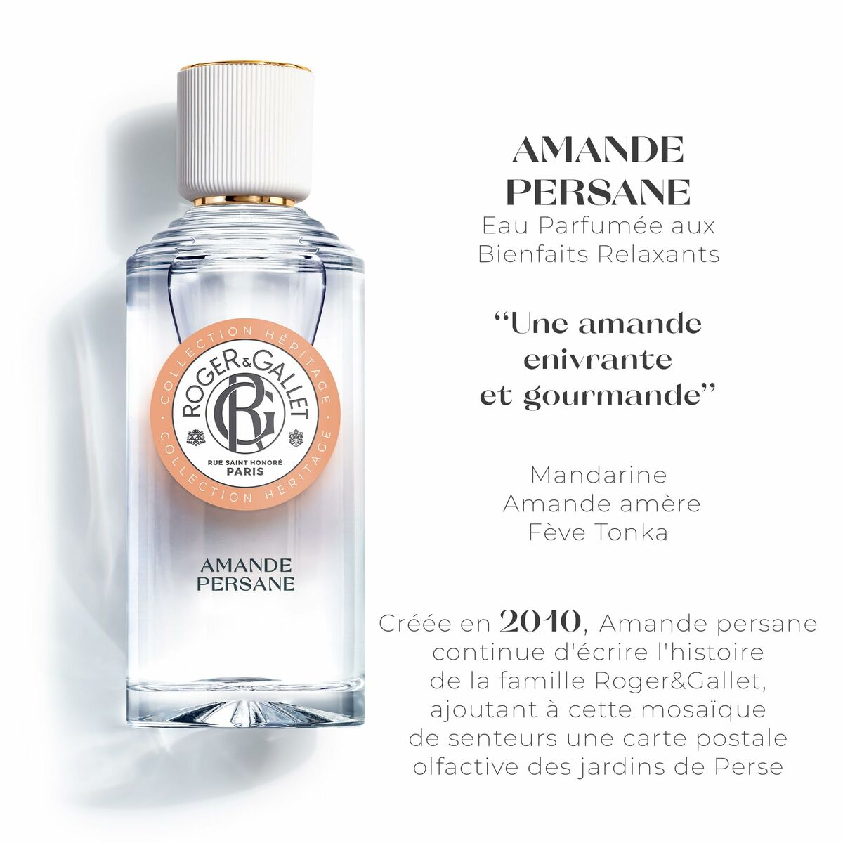 Unisex parfume Roger & Gallet Amande Persane EDP 100 ml til kvinder flaske