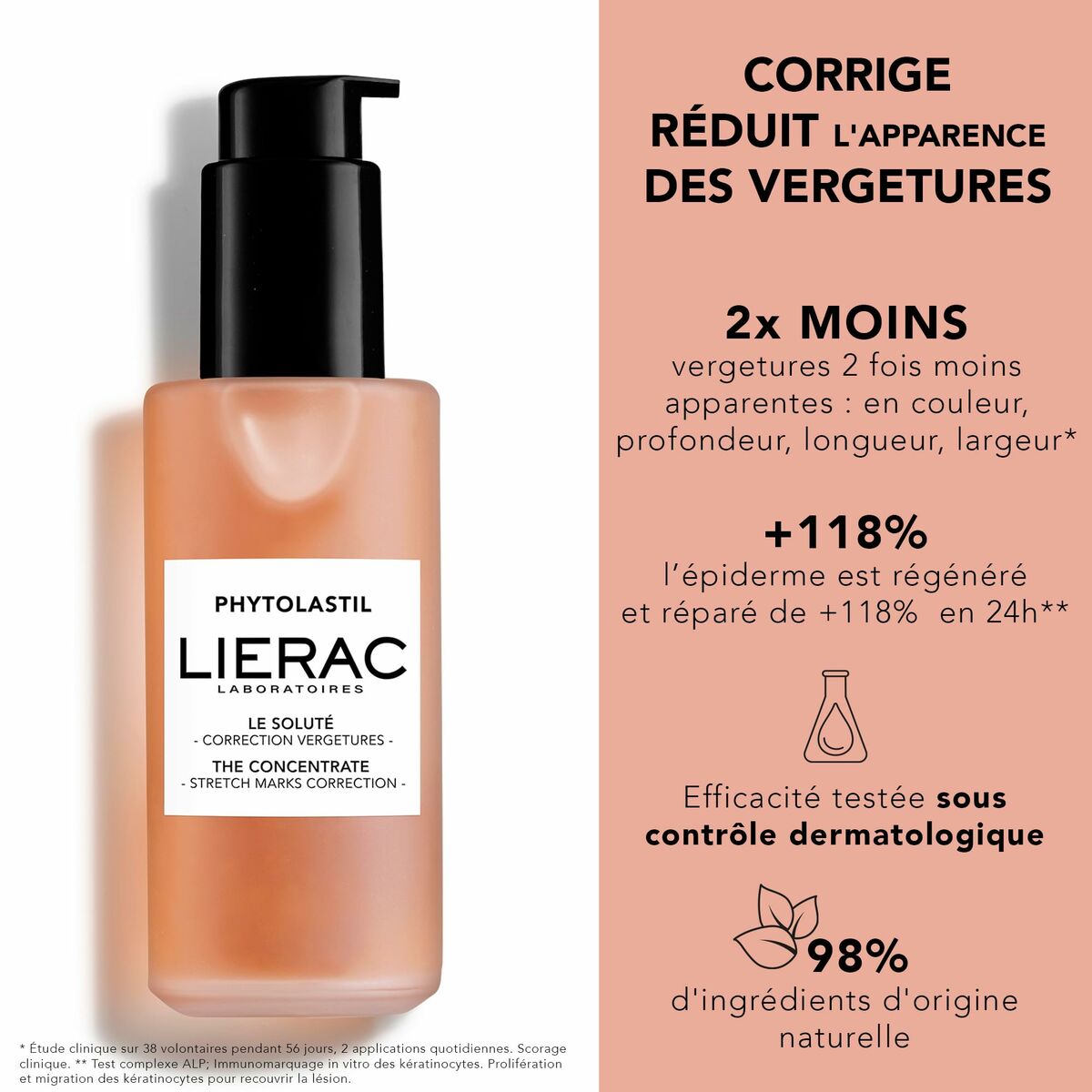Body Serum Lierac PHYTOLASTIL 100 ml Anti-Stretch til kvinder serumflaske