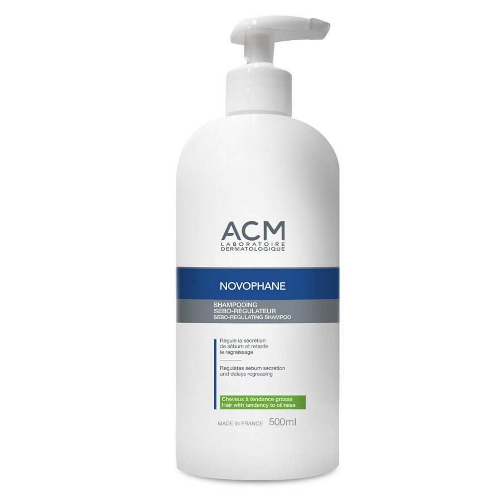 Laboratoire ACM, Novophane, Hair Treatment Shampoo, For Regulation Of Excessive Sebum, For Oily Hair, 500 ml
