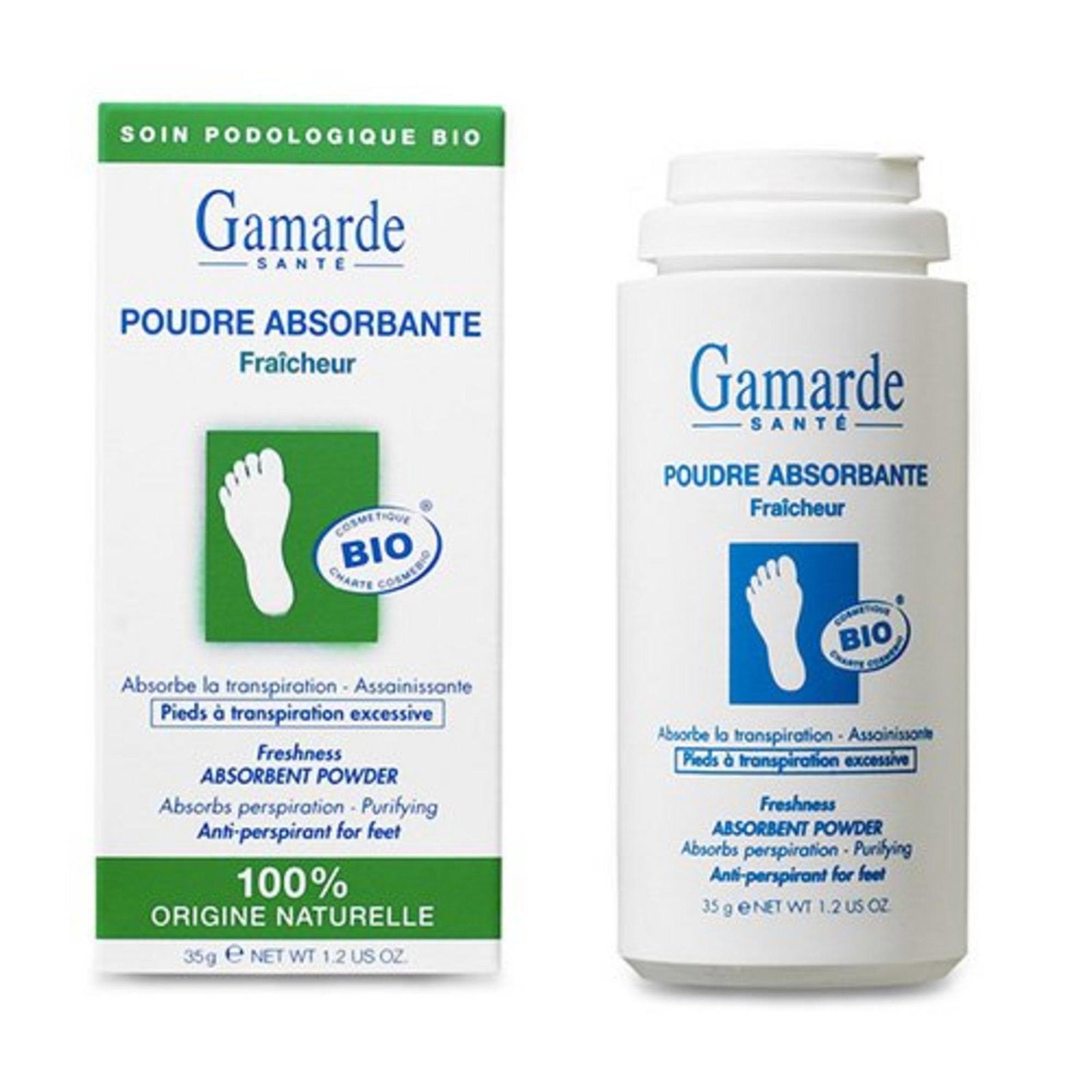 Gamarde, Gamarde, Bio, Anti-Sweat, Foot Powder, 35 g