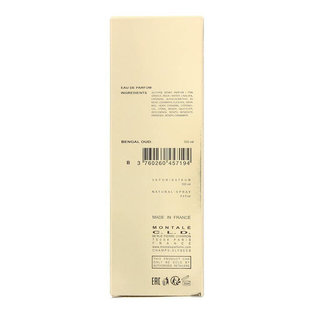 Unisex parfume Montale Bengal Oud EDP til kvinder flaske