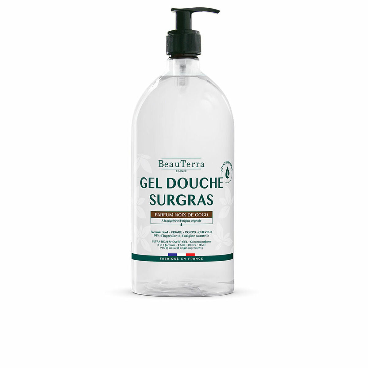 Shower Gel Beauterra GELES DE DUCHA SOBREGRASOS 1 L til kvinder hudpleje emballage