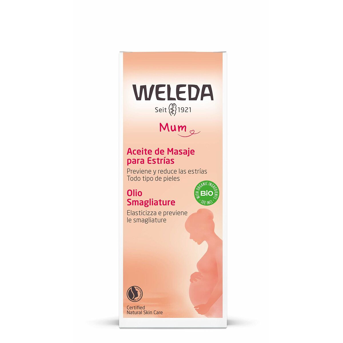Anti-Stretch Mark Oil Weleda 100 ml produktemballage
