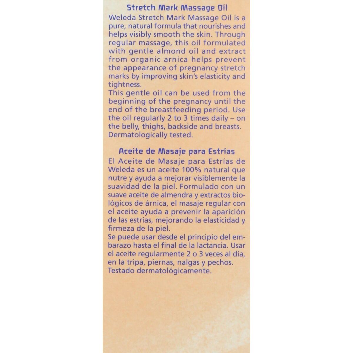 Anti-Stretch Mark Oil Weleda 100 ml produktemballage