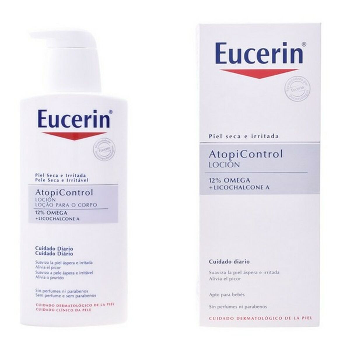 Calming Lotion Eucerin Atopicontrol 400 ml hudplejeemballage