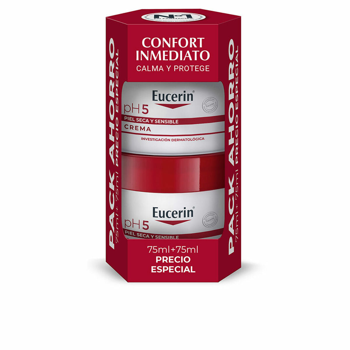 Moisturizing Body Cream Eucerin PH5 75 ml 2 Units for Women hudplejeemballage