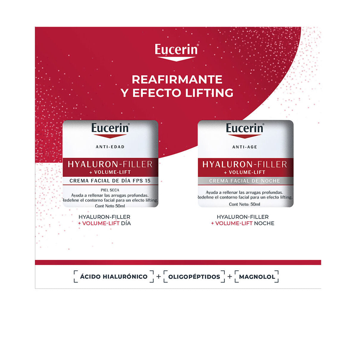 Kosmetisk sæt Eucerin HYALURON FILLER 2 stk. produktemballage