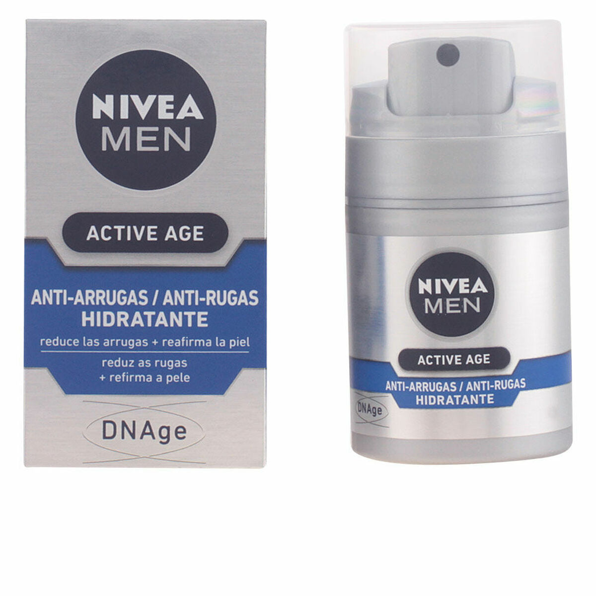 Anti-rynkecreme Nivea Men Active Age Spf 15 50 ml til mænd hudplejeemballage