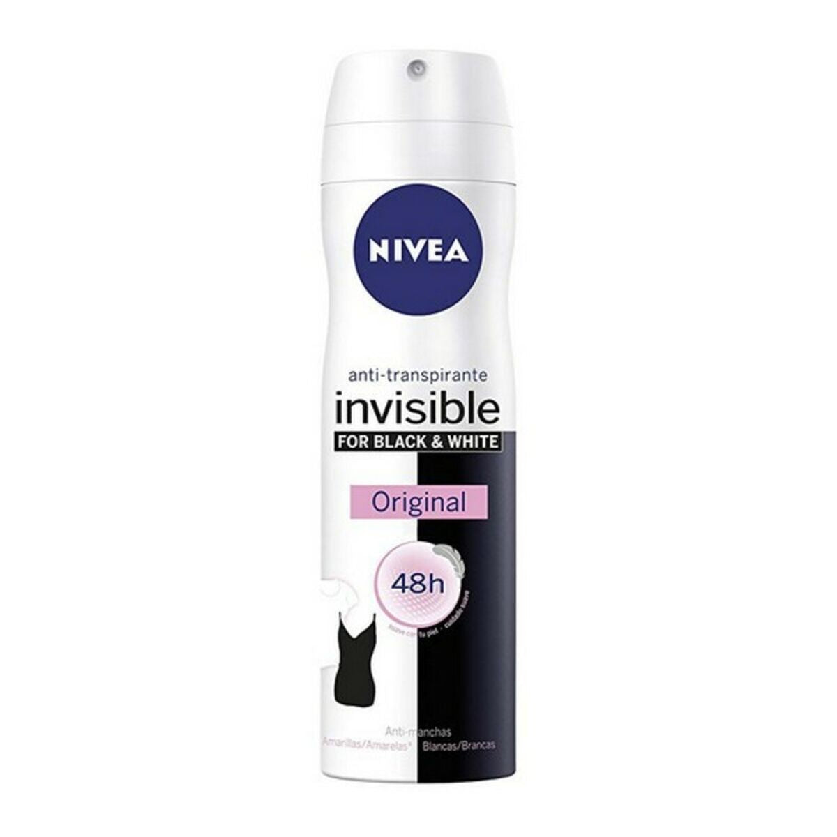 Spray Deodorant Nivea Black White Invisible 200 ml produktemballage