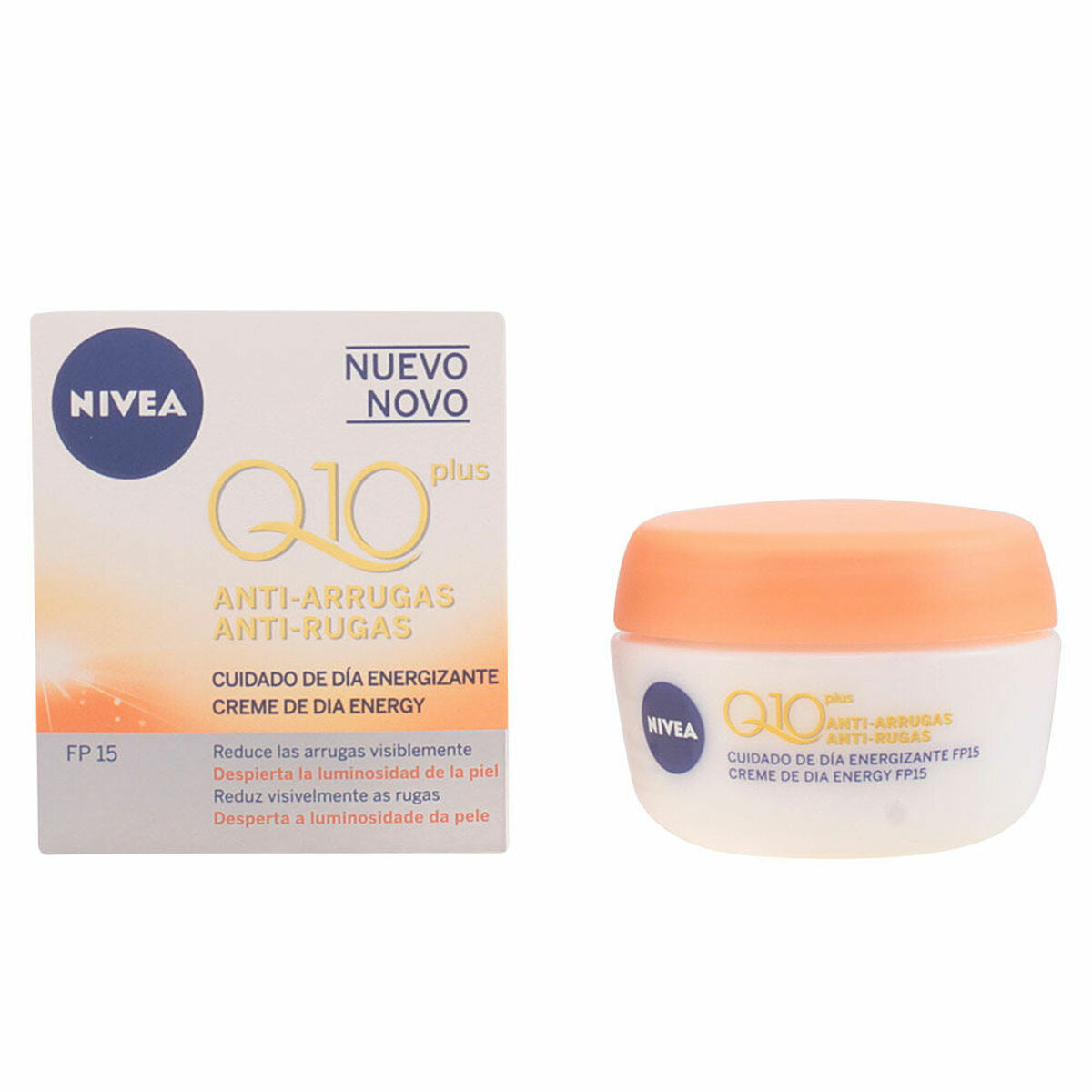 Energigivende anti-rynkecreme Nivea Q10+ Spf 15 50 ml hudplejeemballage til kvinder