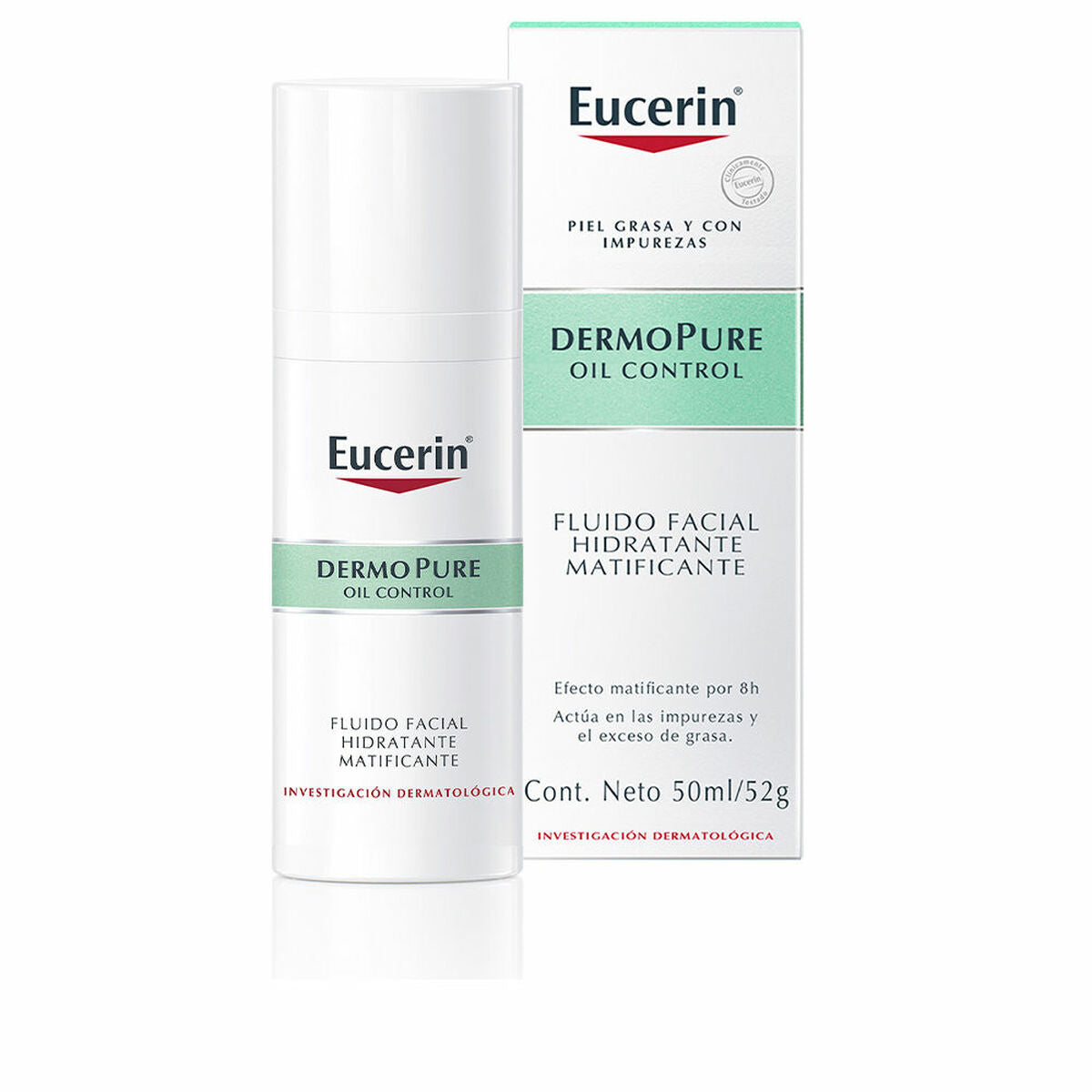 Moisturizing Matt Liquid Eucerin Dermopure 50 ml produktemballage