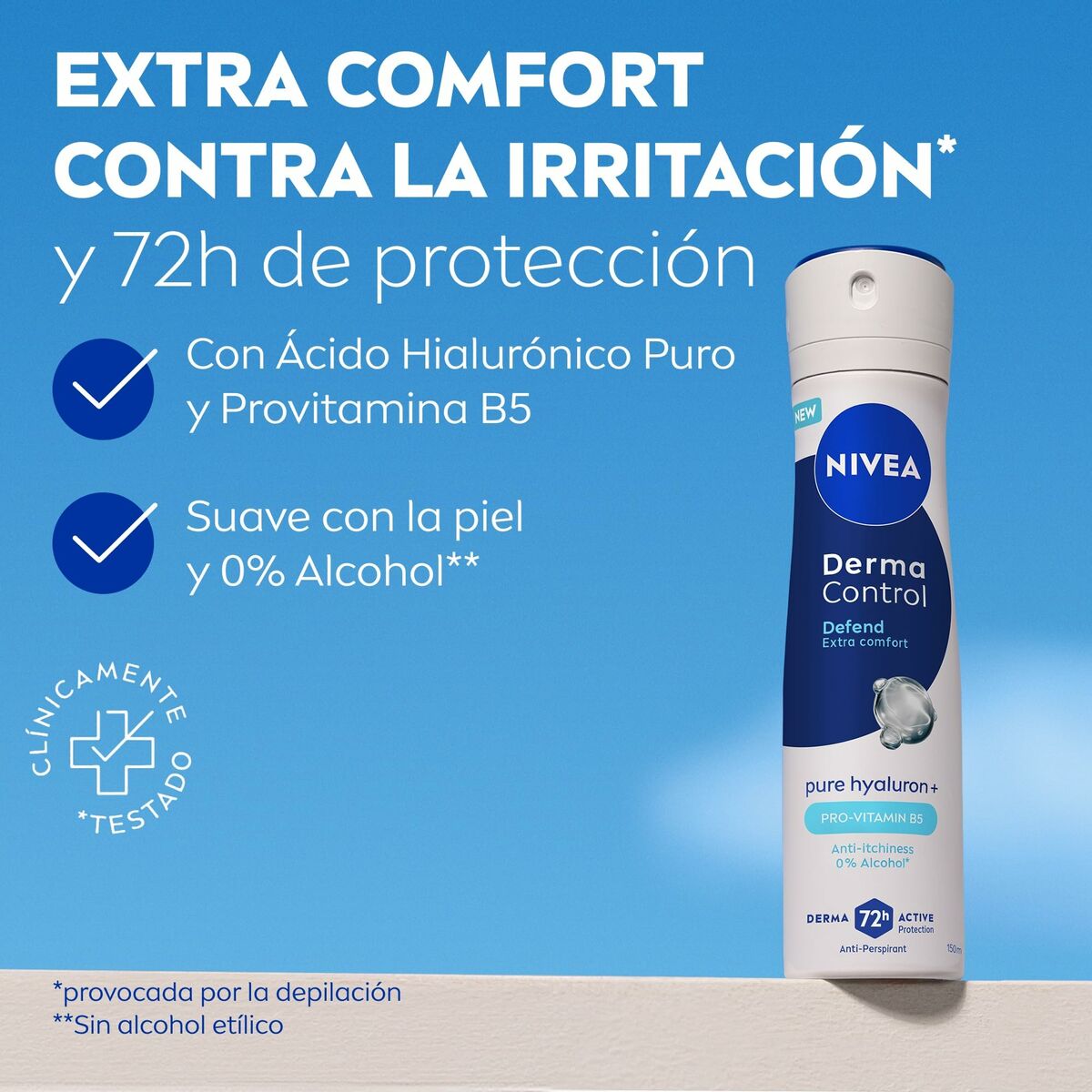 Spray Deodorant Nivea DERMA CONTROL 200 ml til Damer produktemballage