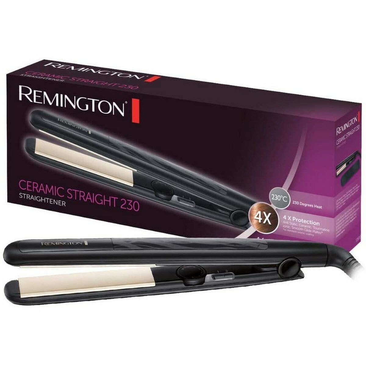 Glattejern Remington S3500 Sort produktemballage