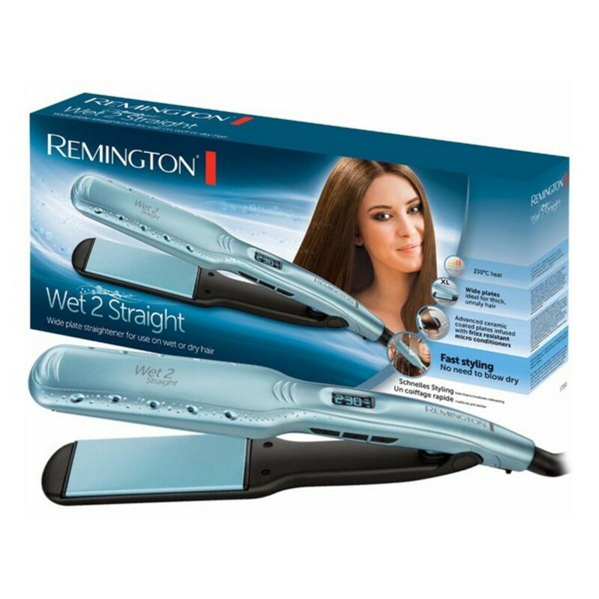 Hårglattejern Remington S7350 produktemballage