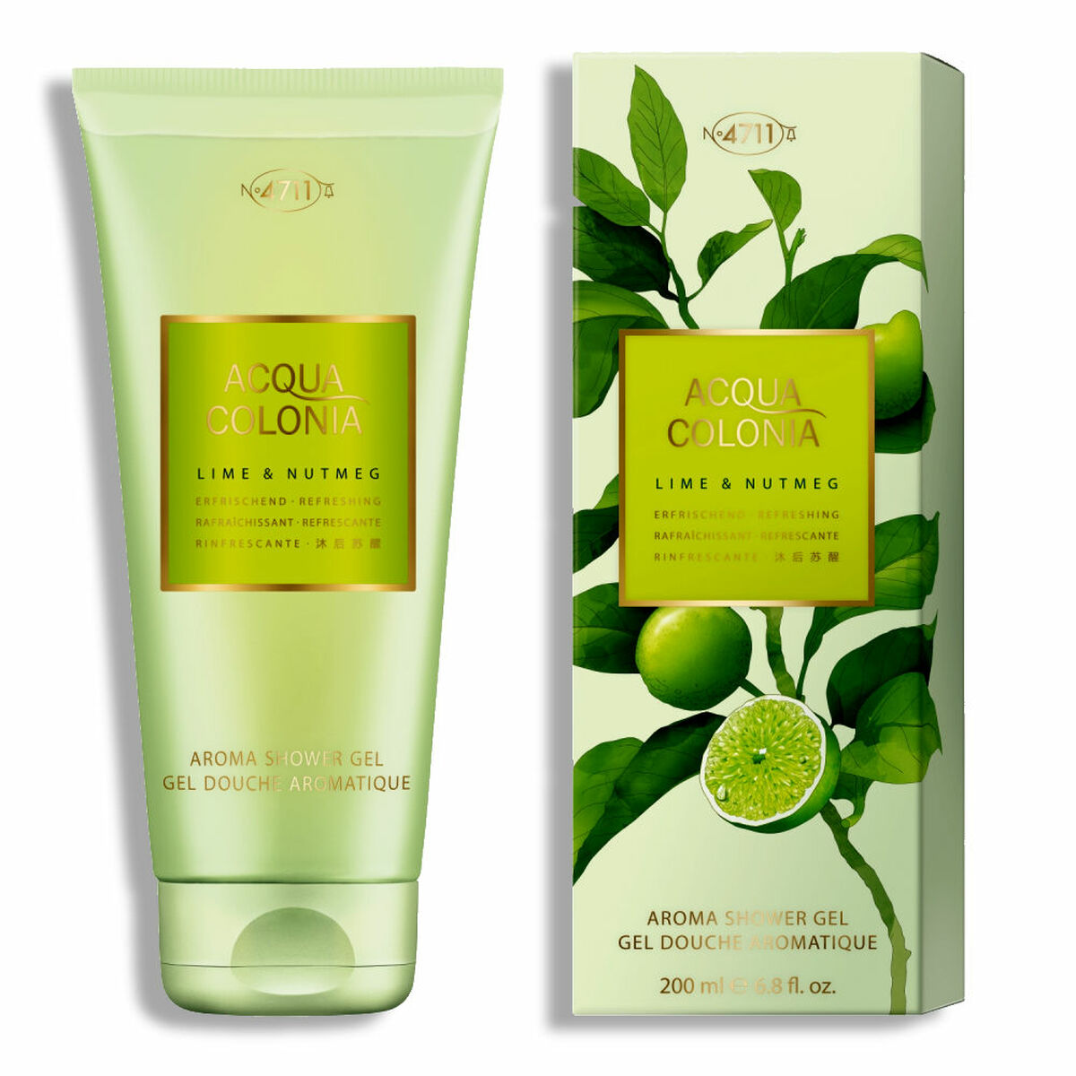 Shower Gel 4711 Lime & Muskat hudplejeemballage