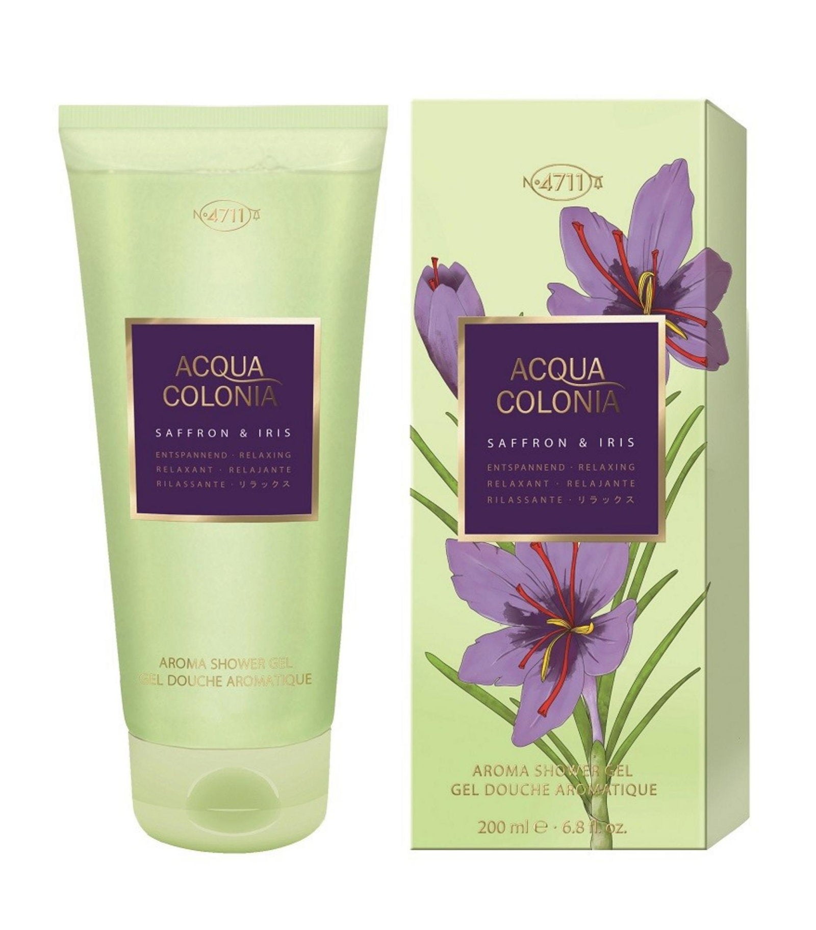 4711, Acqua Colonia, Colonia Saffron & Iris, Hydrating, Shower Gel, All Skin Types, 200 ml