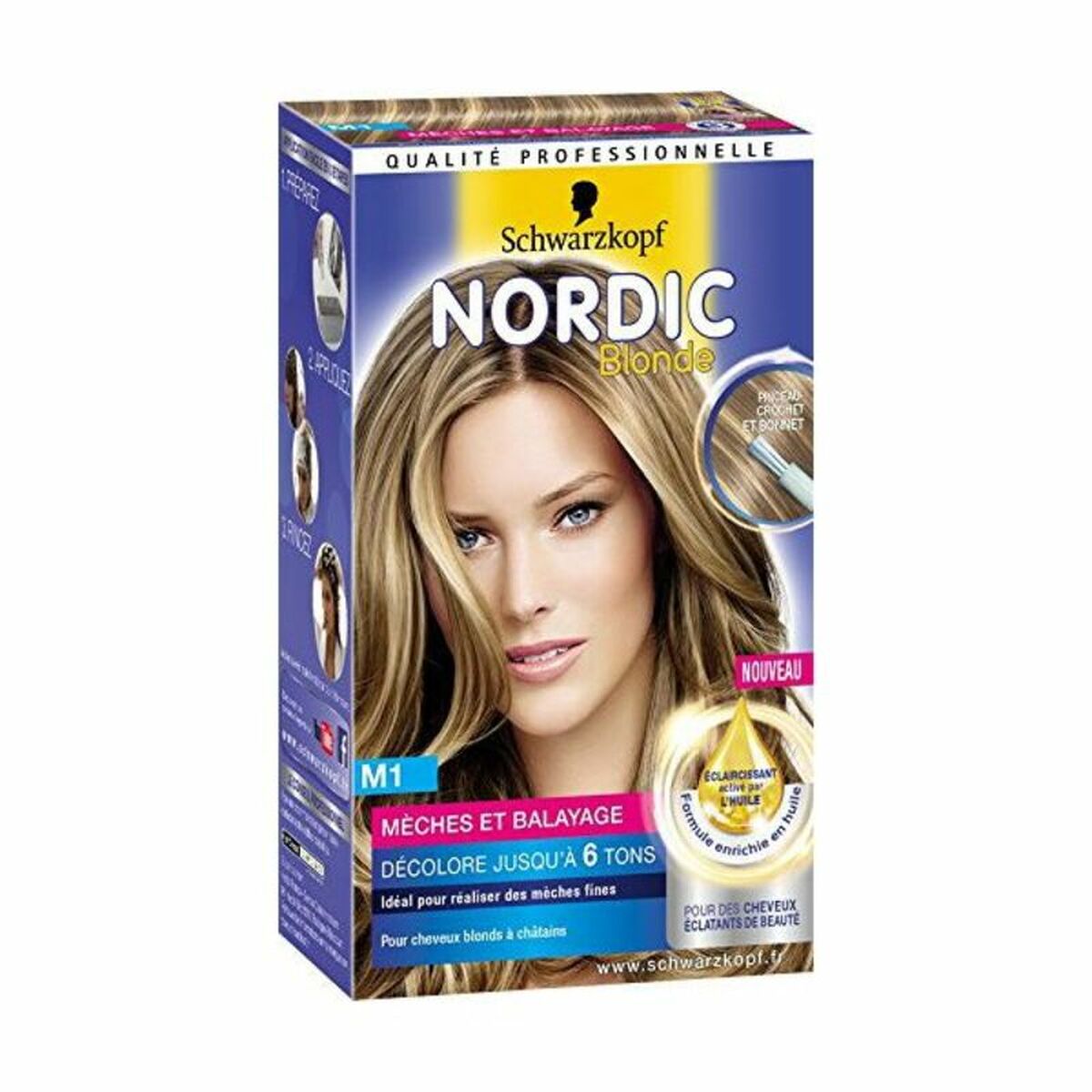 Permanent Dye Nordic Blonde M1 Schwarzkopf Wicks produktemballage