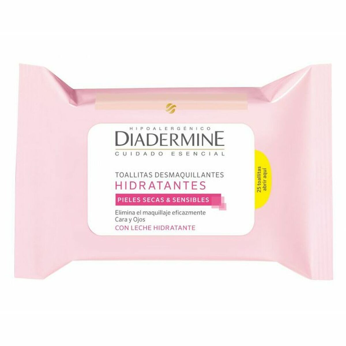 Make Up Remover Wipes Diadermine Moisturizing 25 Units produktemballage
