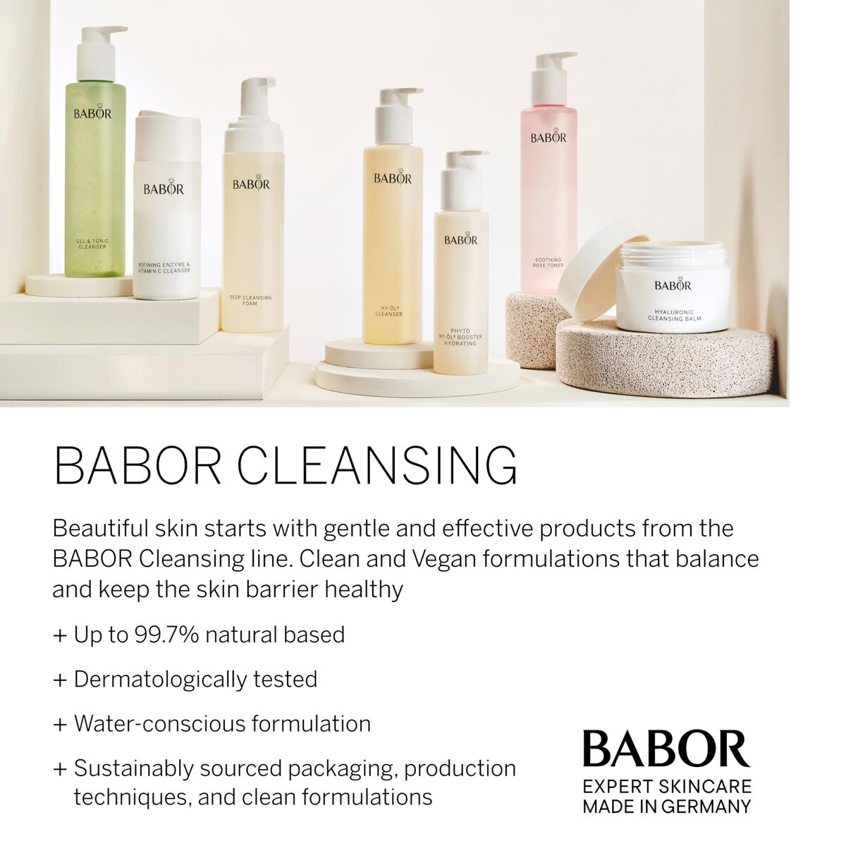 Ansigtsrensende gel Babor Phyto Hyol Booster Calming 100 ml til kvinder hudplejeemballage