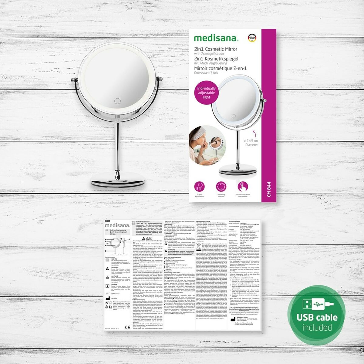 Mirror Medisana Chrome produktemballage