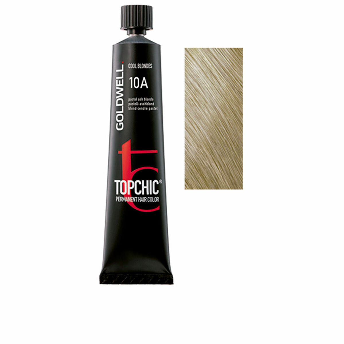 Permanent Dye Goldwell TOPCHIC Platinum Blonde Nº 10A 60 ml til kvinder produktemballage