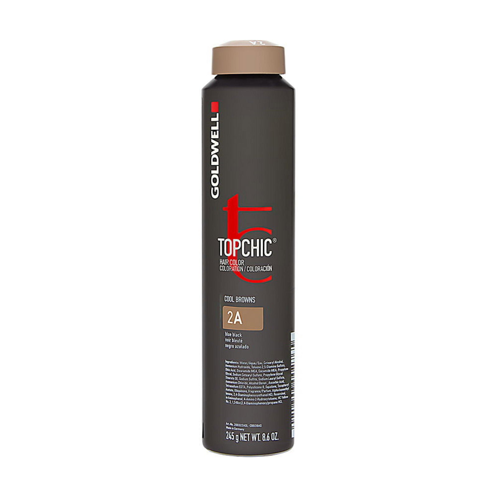 Goldwell, TopChic, Glycerin, Permanent Hair Dye, 2A Blue Black, 250 ml
