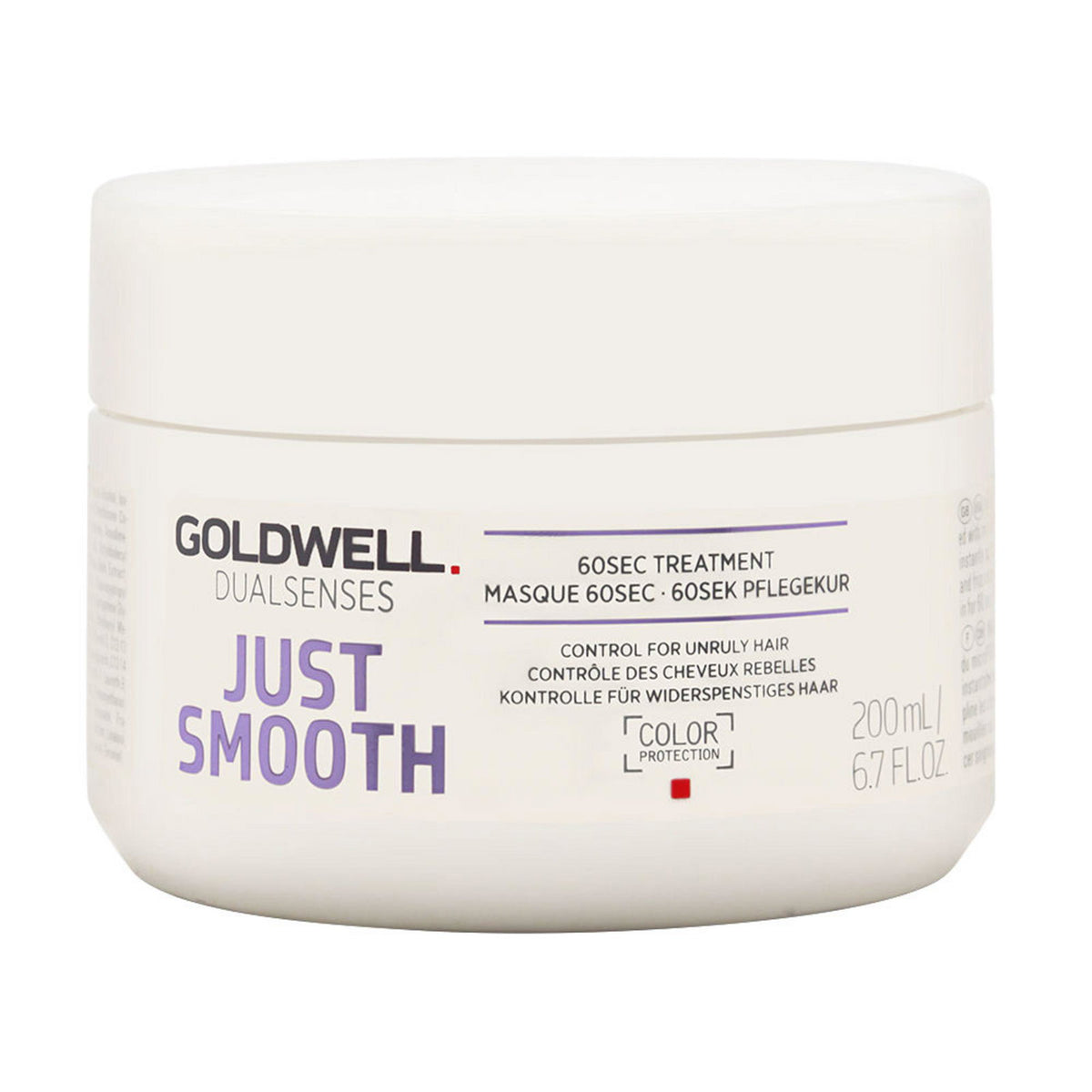 Goldwell, Just Smooth, Hair Treatment Cream Mask, 60 Sec Treatment, Weekly, 200 ml