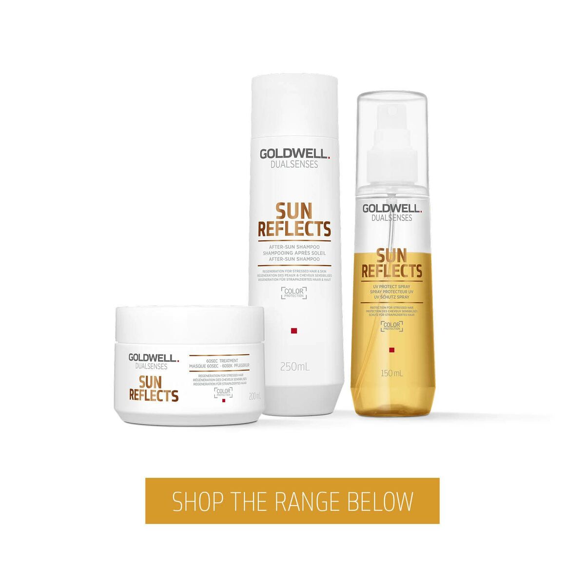 Solcreme til hår Goldwell SUN REFLECTS 150 ml produktemballage