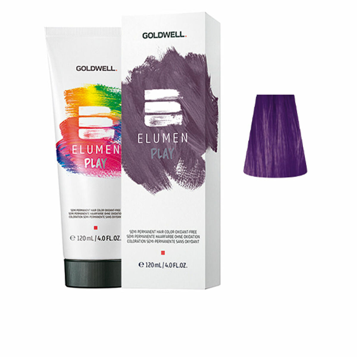 Semi-permanent farvetone Goldwell ELUMEN PLAY Violet 120 ml til kvinder produktemballage