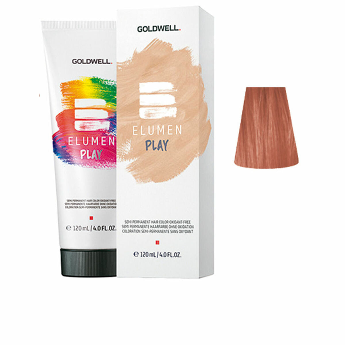 Semi-permanent farvetone Goldwell ELUMEN PLAY Coral 120 ml til kvinder produktemballage