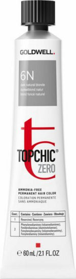 Goldwell, TopChic Zero, Permanent Hair Dye, 6N Dark Natural Blonde, 60 ml