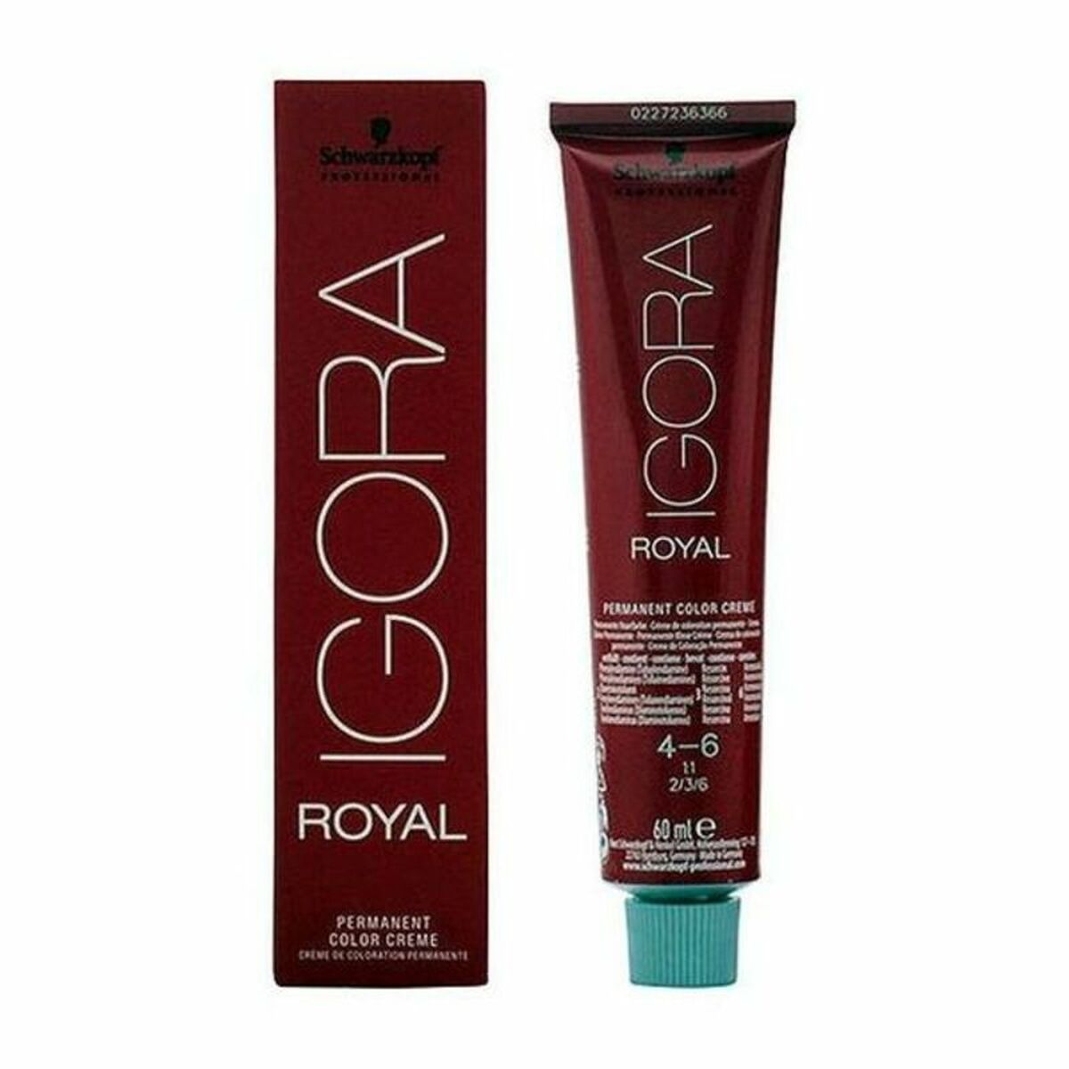Permanent Dye Schwarzkopf Igora Royal Nº 4-6 60 ml til Dame produktemballage