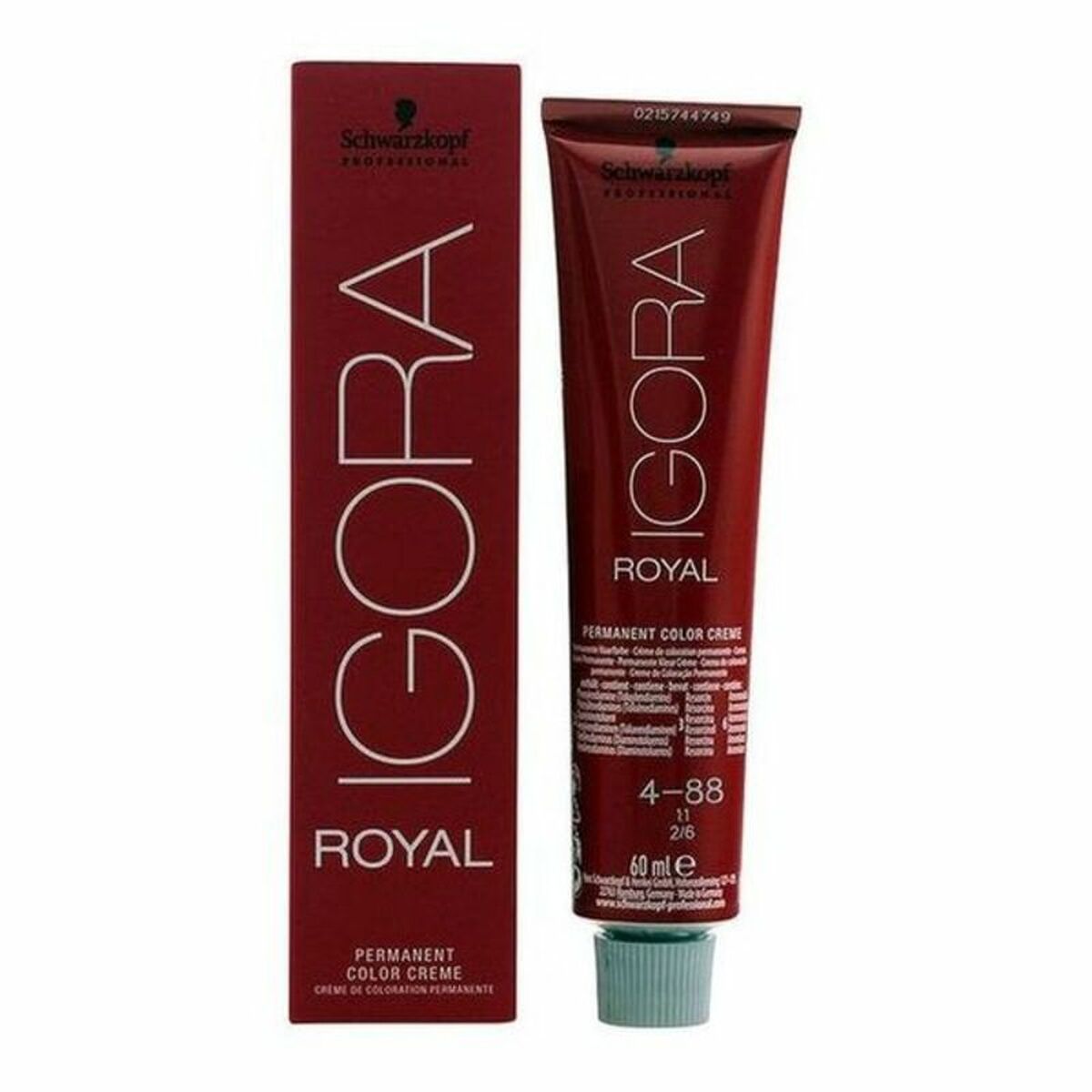 Permanent Dye Schwarzkopf 1023 Nº 4-88 60 ml til Dame produktemballage