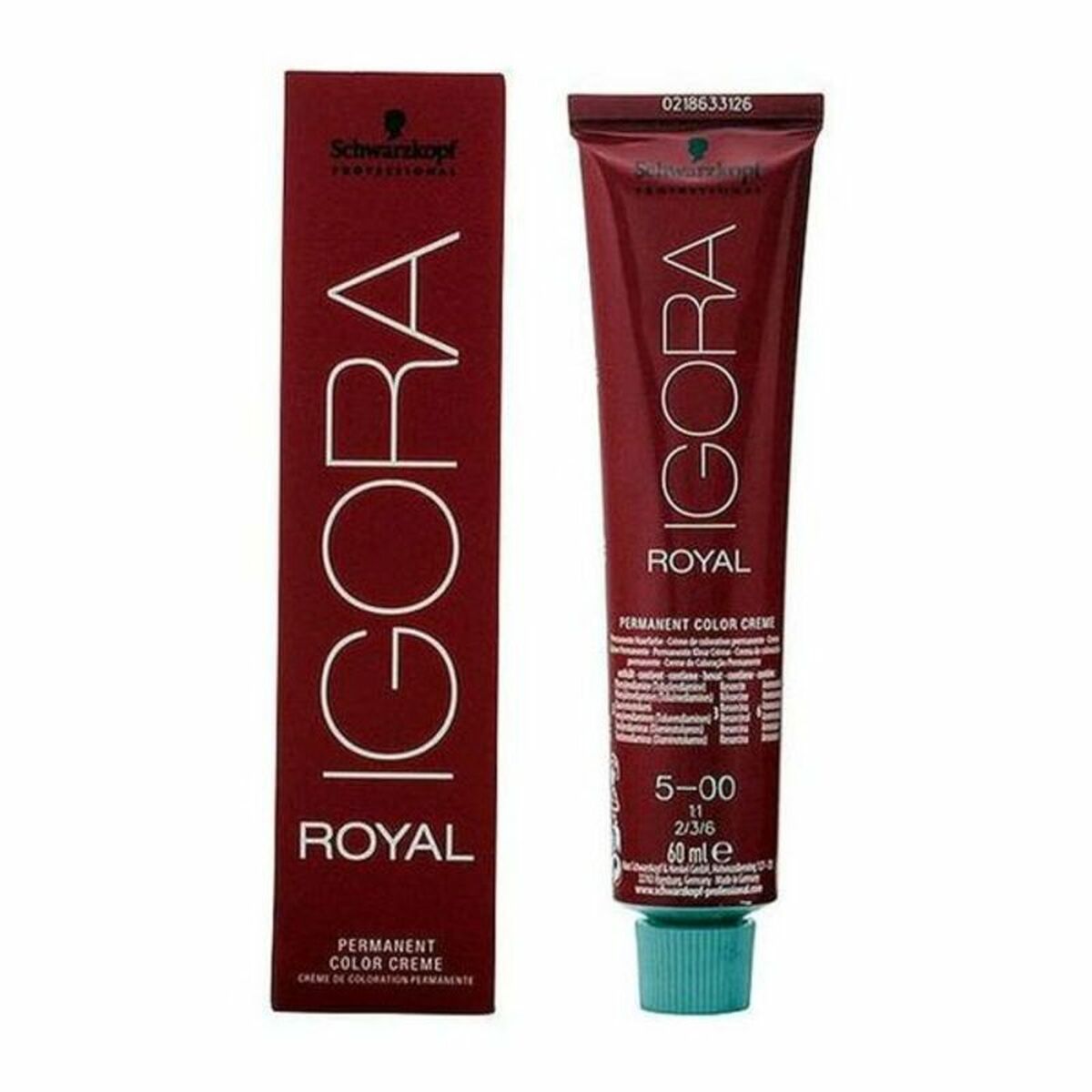 Permanent Dye Schwarzkopf Igora Royal Nº 5-00 60 ml til Dame produktemballage