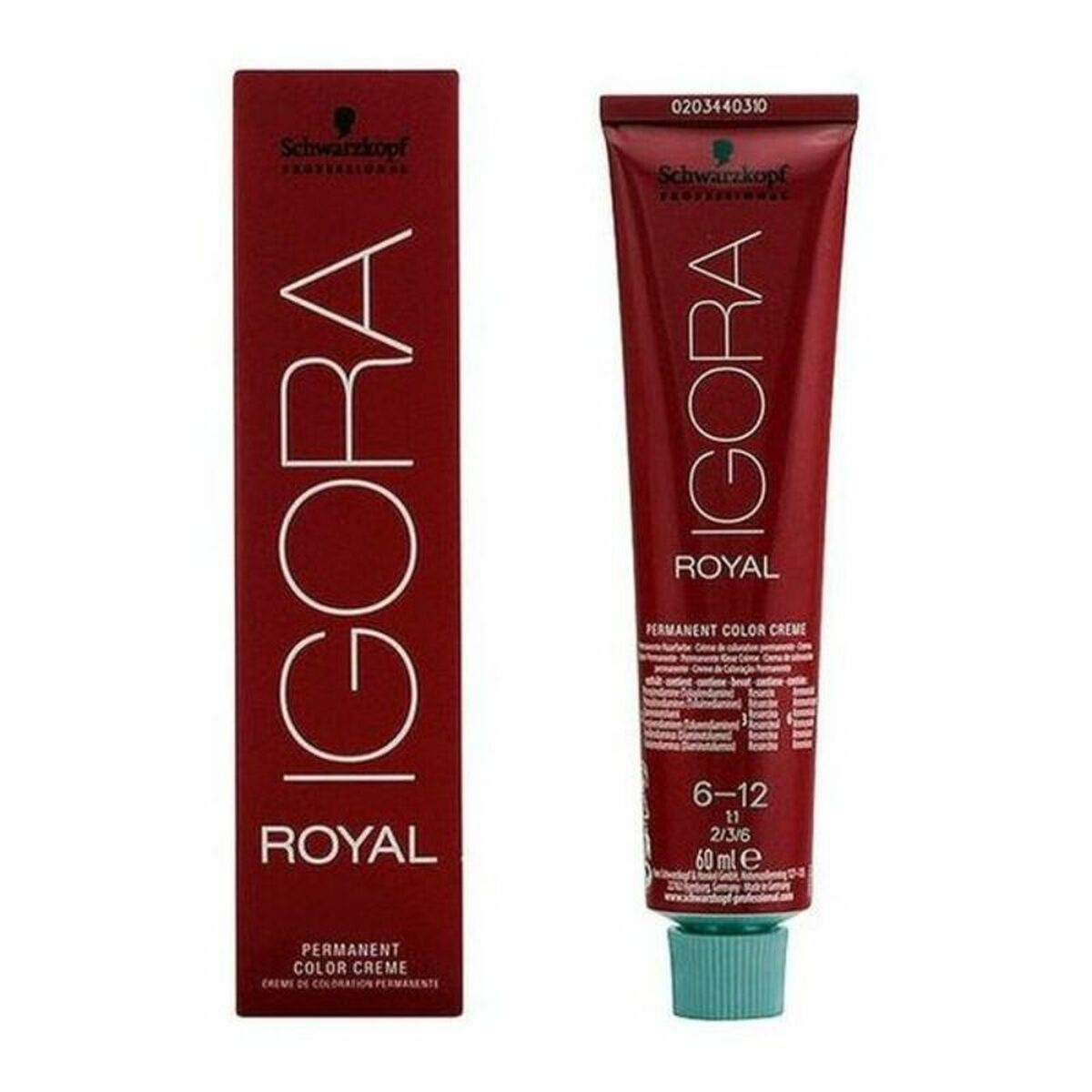 Farve uden ammoniak Schwarzkopf 1520 Nº 6-12 60 ml til Dame produktemballage