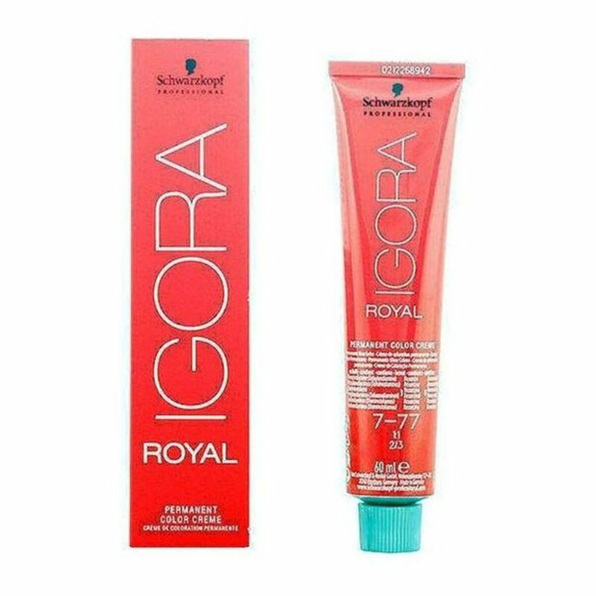 Permanent Dye Schwarzkopf Nº 7-77 60 ml til Dame produktemballage