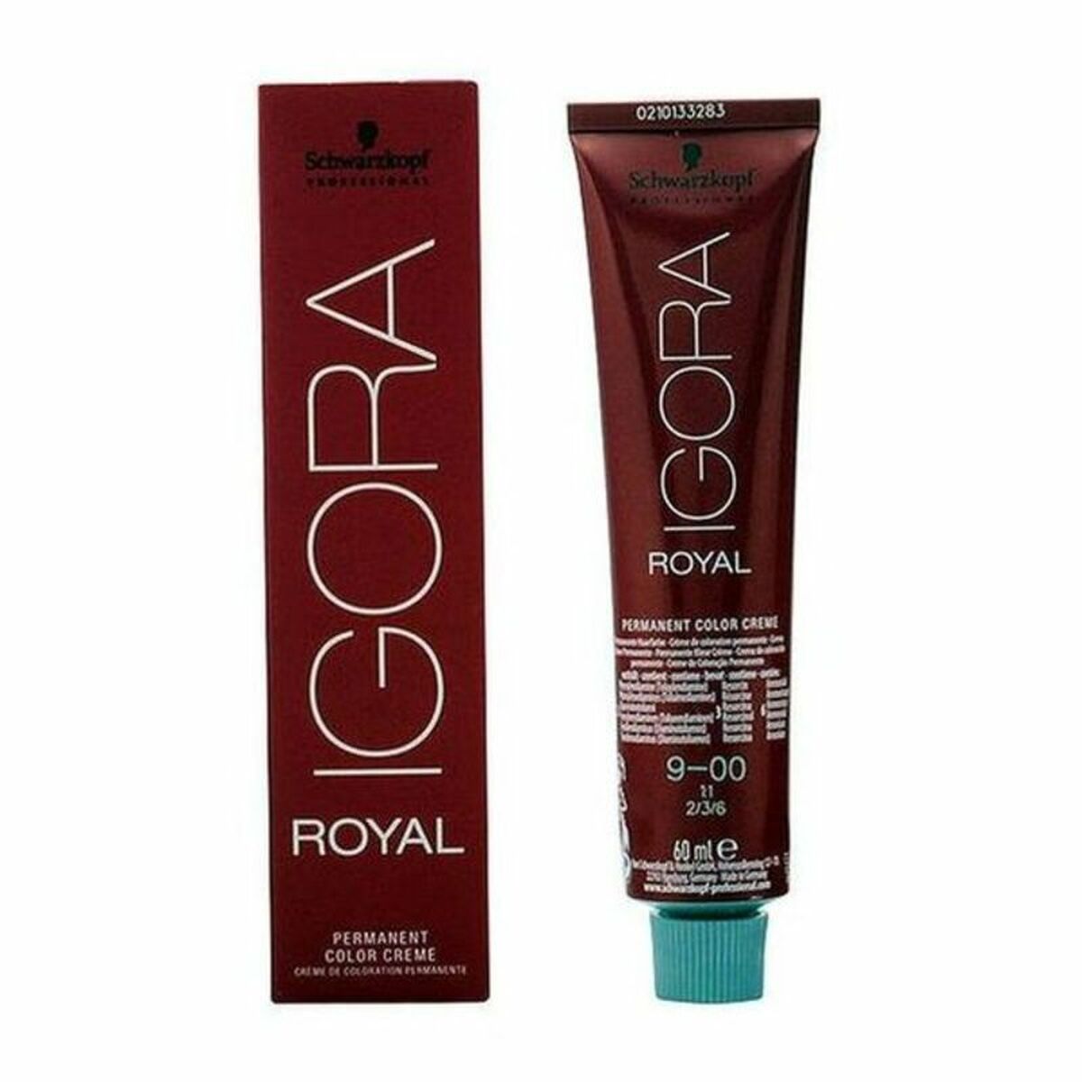 Permanent Dye Schwarzkopf Igora Royal Nº 9-00 60 ml til Dame produktemballage