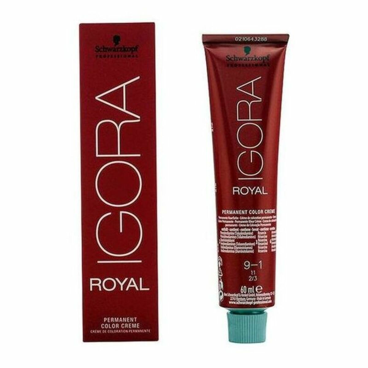 Farve uden ammoniak Schwarzkopf Nº 9-1 60 ml produktemballage