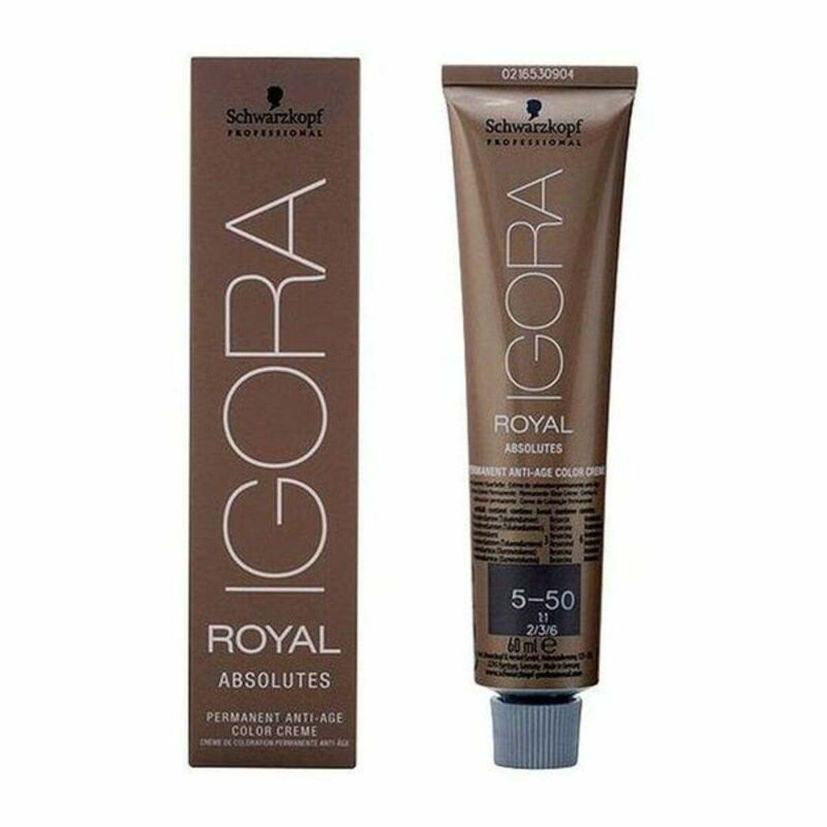 Permanent Anti-Ageing Dye Schwarzkopf Igora Royal Absolutes Nº 5-50 60 ml produktemballage