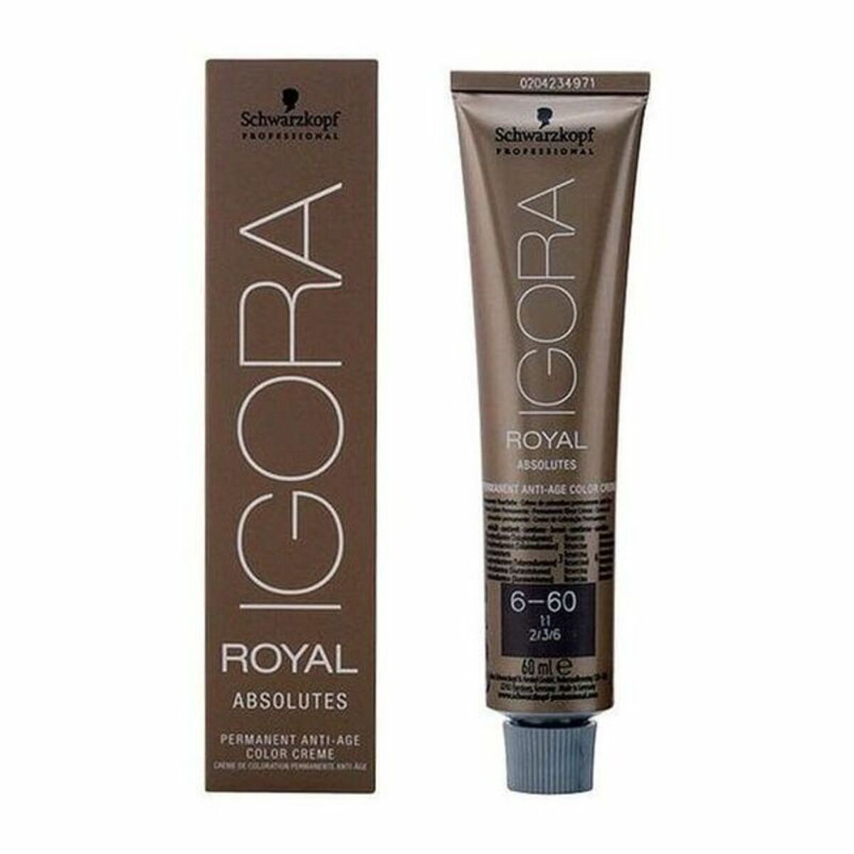 Permanent Anti-Ageing Dye Schwarzkopf Nº 6-60 60 ml produktemballage