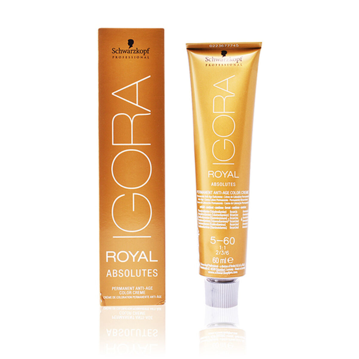 Anti-Ageing Coloring Gel Schwarzkopf Igora Royal Absolutes Nº 5-60 60 ml hudplejeemballage til kvinder