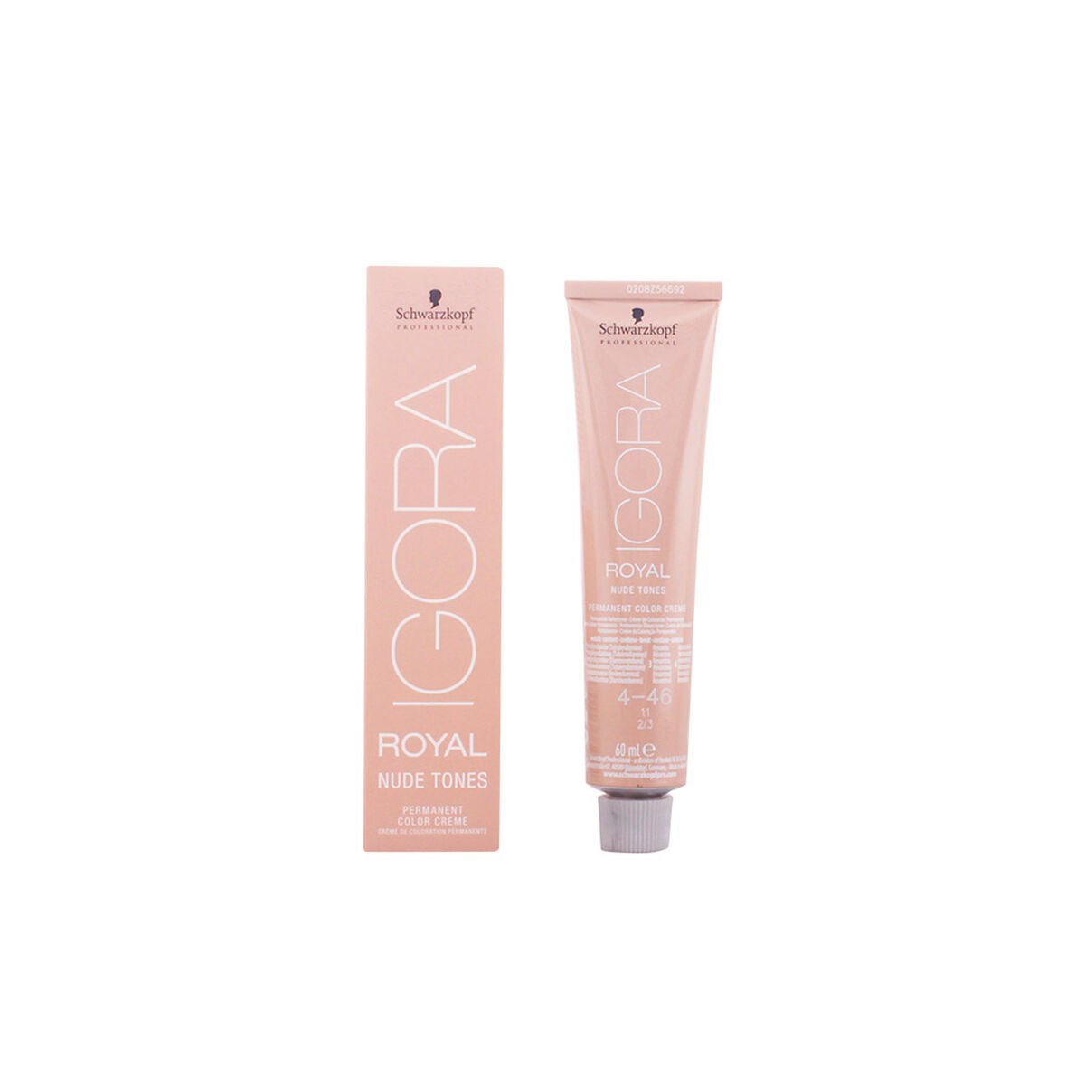 Permanent Color Creme Schwarzkopf Igora Royal Nude Tones Nº 4,46 (60 ml) til Hudplejeemballage til kvinder
