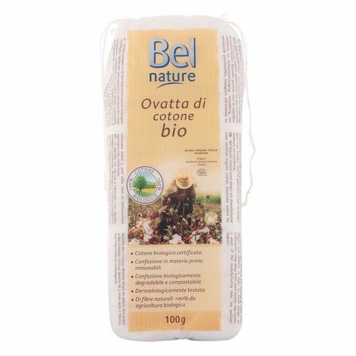 Bomuld Bel Nature Ecocert 100 g produktemballage
