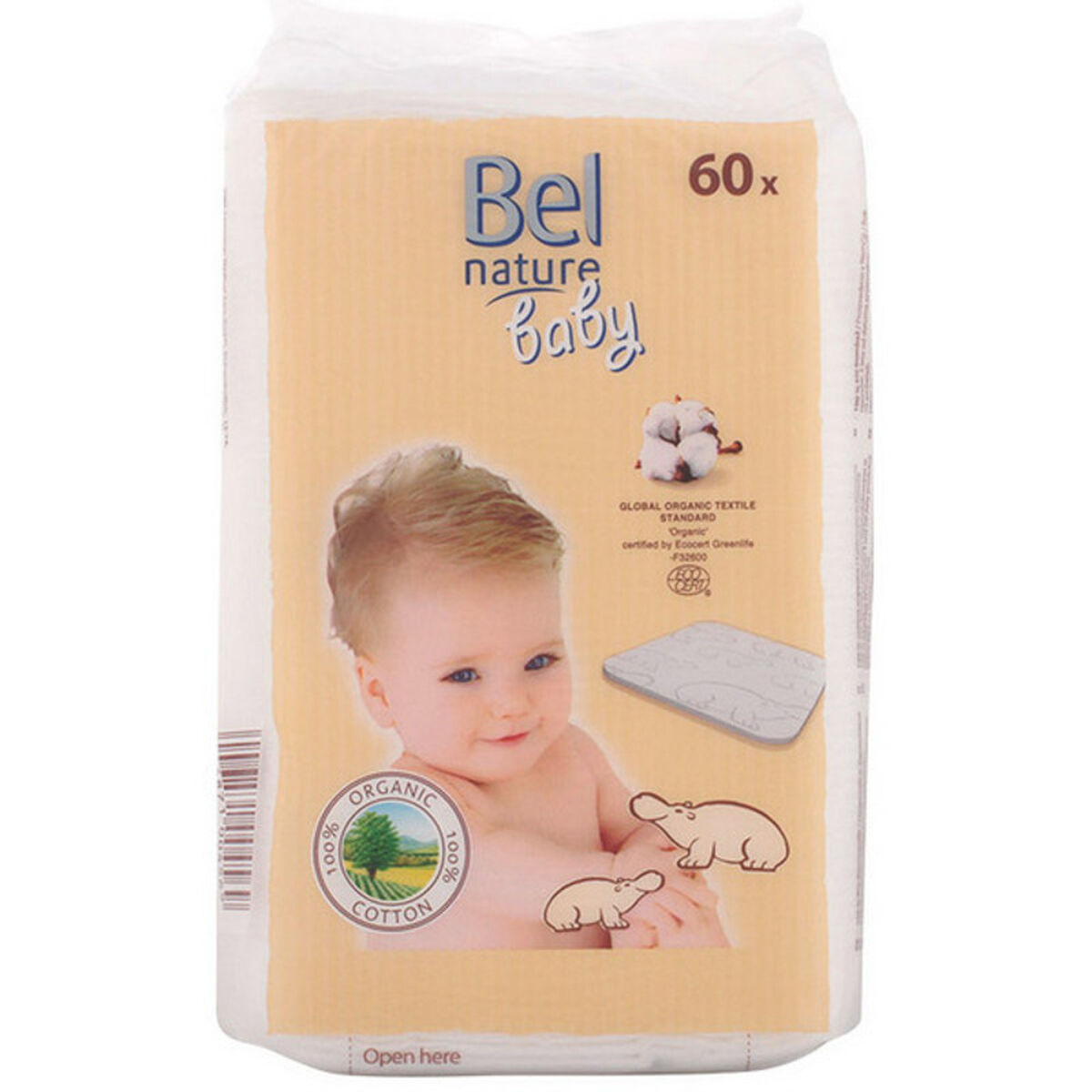 Make-up Remover Pads Nature Bel Nature Ecocert (60 uds) produktemballage