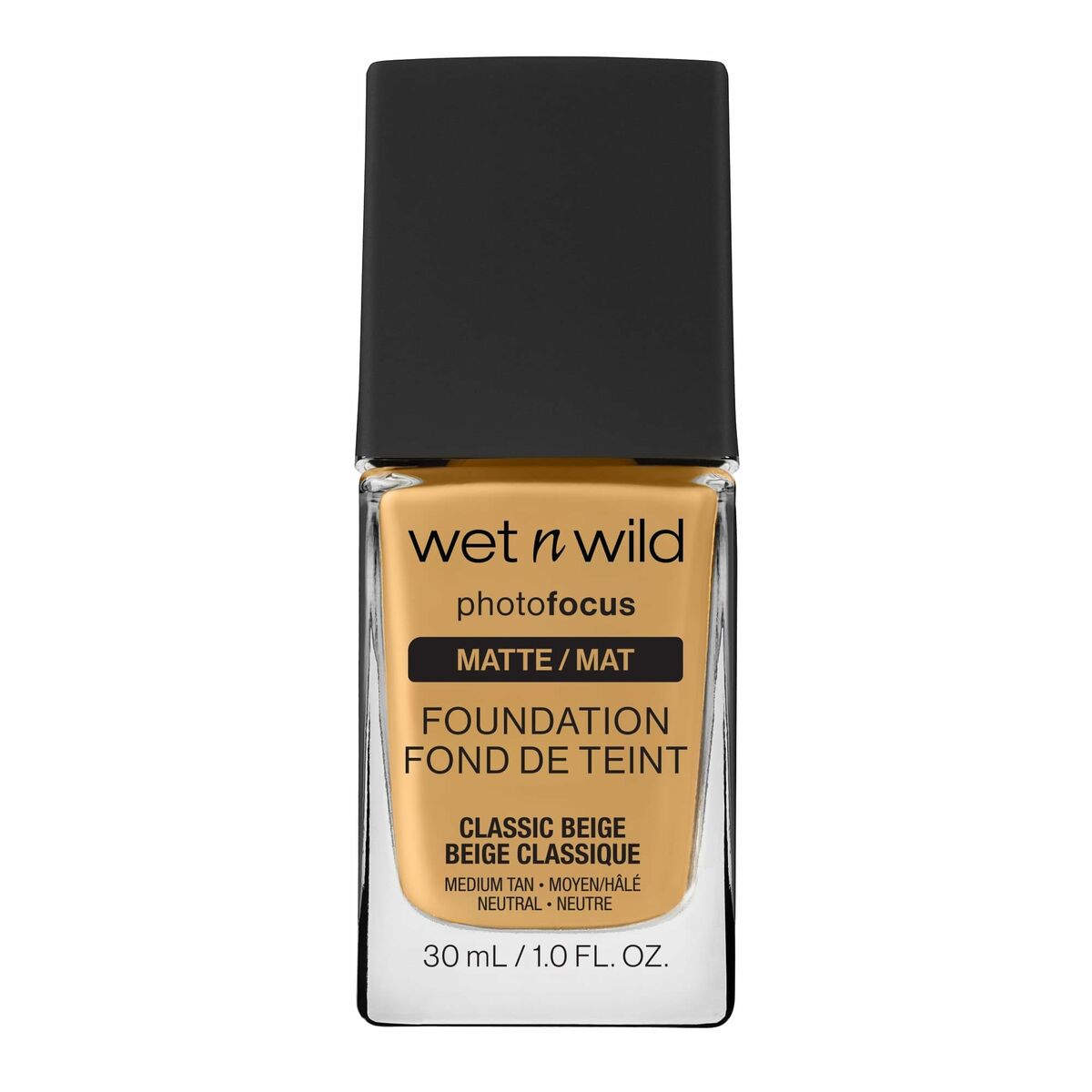 Flydende Make Up Base Wet n Wild Classic Beige Classic Beige 30 ml produktemballage