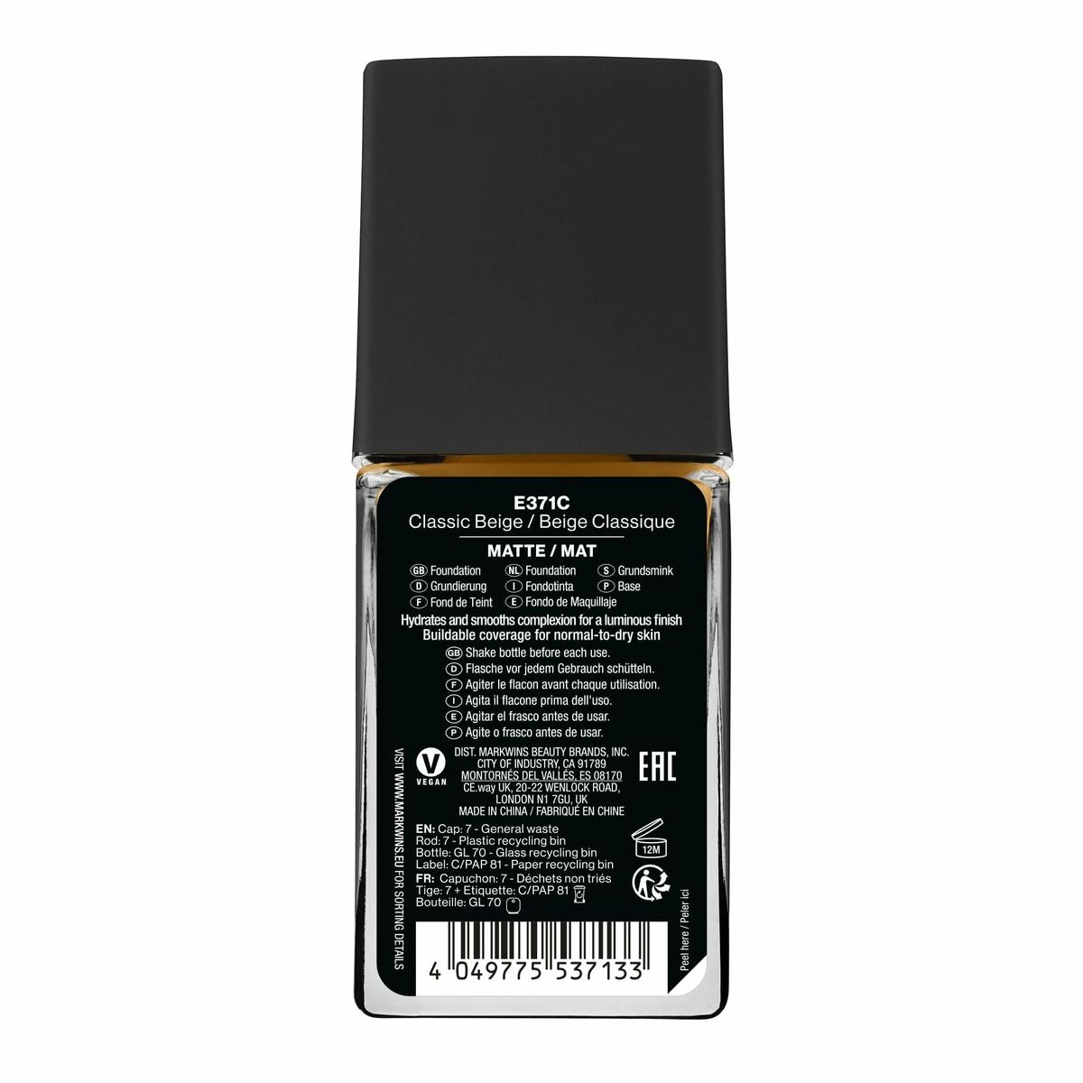 Flydende Make Up Base Wet n Wild Classic Beige Classic Beige 30 ml produktemballage