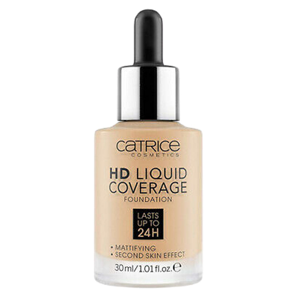 Flydende Make Up Base Catrice HD Liquid Coverage Nº 032 Nude beige Nº 032-Nude Beige 30 ml produktemballage